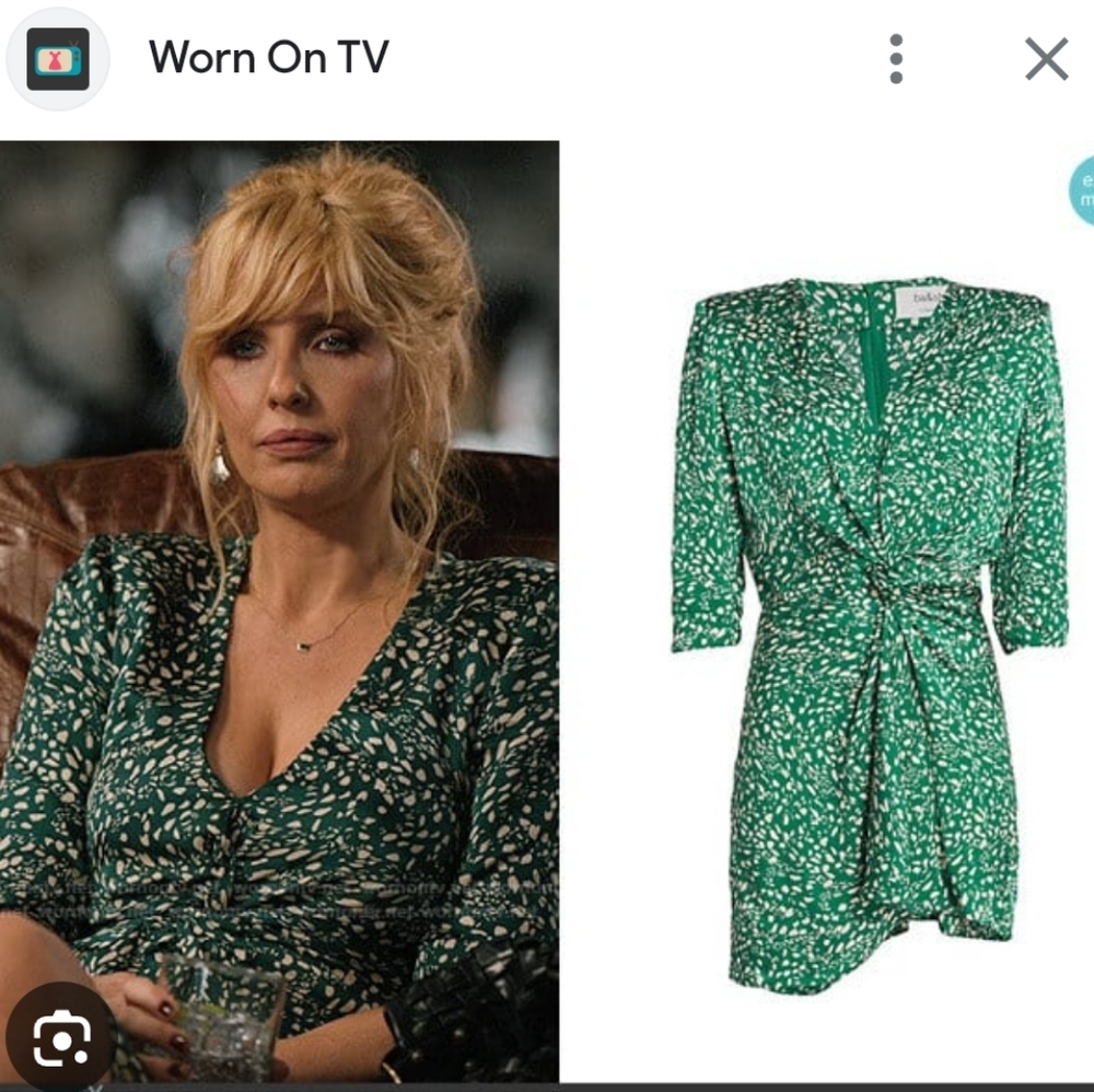 Ba&sh Beth Dutton Yellowstone Green Erika Dress Sz XS